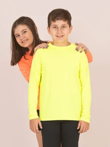 Children's Thermal Shirt With UV50 Sun Protection Unisex 6-8-10-12-14-16 Lavin Basic - 黃色 - 查看 6