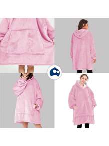 Sudadera Cobija Con Capucha, SOLO CONTIENE FELPA EN EL GORRO, Talla Unisex, Para Hombre y mujer, Termica, Bluelander. - Rosa - Ver 7