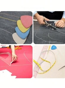 Marcadores de tiza para sastres borrables, lápices de tiza de colores borrables, ideales para coser, bordado, maquillaje y marcado, accesorios de herramientas de costura - Multicolor - Ver 4
