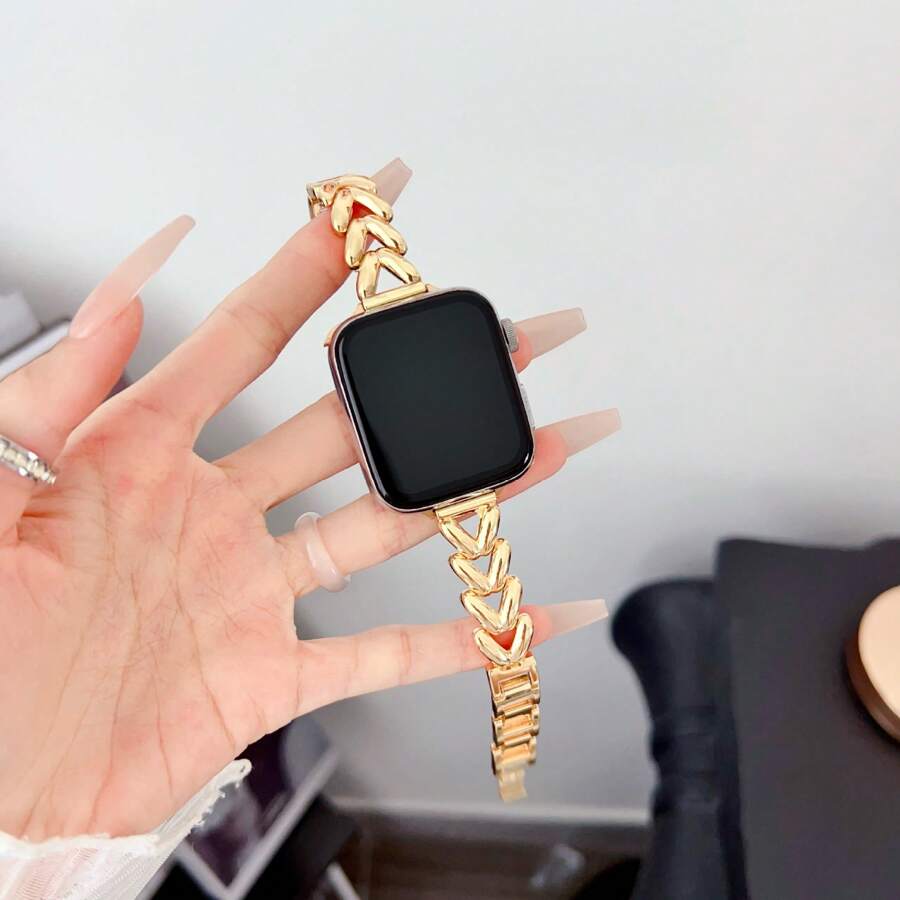 全新单排加 V 形牛仔链金属表带兼容 Apple Watch 全新女式金属替换表带兼容 Apple Watch Ultra 2/1 系列 9 8 7 6 5 4 3 2 1 SE 兼容 Apple Watch 表带 49mm、45mm、44mm、42mm、41mm、40mm、38mm