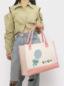 Customized Personalized Text For Tennis Racket Element Images, Including Burlap Bags, Canvas Bags, Thick Sail Bags, Shopping Bags, Large Capacity Commuting Linen Bags, Fashionable Multifunctional Student Book Storage, Personalized And Versatile Fashion Handbags For Work And Travel - Multicolor - View 16