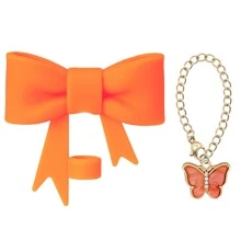 2 peças de decoração de canudo de silicone com laço, decoração de copo de metal ajustável, adequada para copos de vidro de 30 onças e 40 onças, presente de feriado - Multicolorido - Ver 15