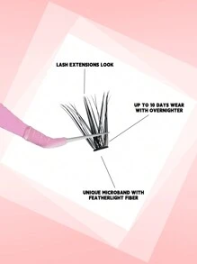 280 件 C 卷曲温柔粉色女孩睫毛自然外观自然柔软轻盈假睫毛 10-16 毫米混合长度假睫毛可自由搭配适合派对、聚会、旅行、圣诞节 - C - 查看 3