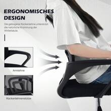 CLIPOP Home Office Chairs - Black - View 4