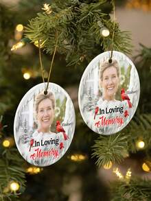 1 đồ trang trí tưởng niệm Giáng sinh, Quà tặng tưởng niệm ảnh bố và mẹ tùy chỉnh, Đồ trang trí Acrylic tưởng nhớ bố, Đồ trang trí Giáng sinh tùy chỉnh, 8 loại văn bản quảng cáo, Mất mát của bố, Quà tặng chia buồn - trắng - Xem 6