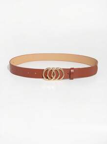 3pcs/Set Women's Multicolor Fashionable Belt With Alloy Buckle For S That Fits Daily Outfits Summer, School Fall, Autumn, Halloween - 3pcs Set-1 - View 8