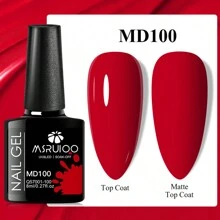 MSRUIOO 8ml Christmas Red Gel Nail Polish, French Nail Ge, Soak Off LED Nail Gel Polish Nail Lacquer Nail Art Design Decoration DIY At Home