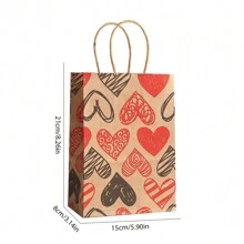 6 cái/4 cái Túi giấy Kraft hình trái tim có quai xách Túi đựng bánh quy kẹo Túi đựng quà cưới Túi đựng quà tặng tiệc sinh nhật cho bé Đồ trang trí tiệc sinh nhật Ngày lễ tình nhân Ngày lễ tình nhân Trang trí ngày lễ tình nhân Ngày lễ tình nhân Quà tặng ngày lễ tình nhân - Nhiều màu - Xem 9