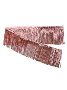 1条10英尺金属流苏花环 - 用途广泛的悬挂装饰，适用于婚礼、生日、万圣节、复活节、圣诞节和情人节 - 耐用的铝箔流苏横幅，颜色包括皇家蓝、湖蓝、玫瑰金、粉色、紫色、红色、绿色、银灰色和黑色 - 非常适合房间装饰