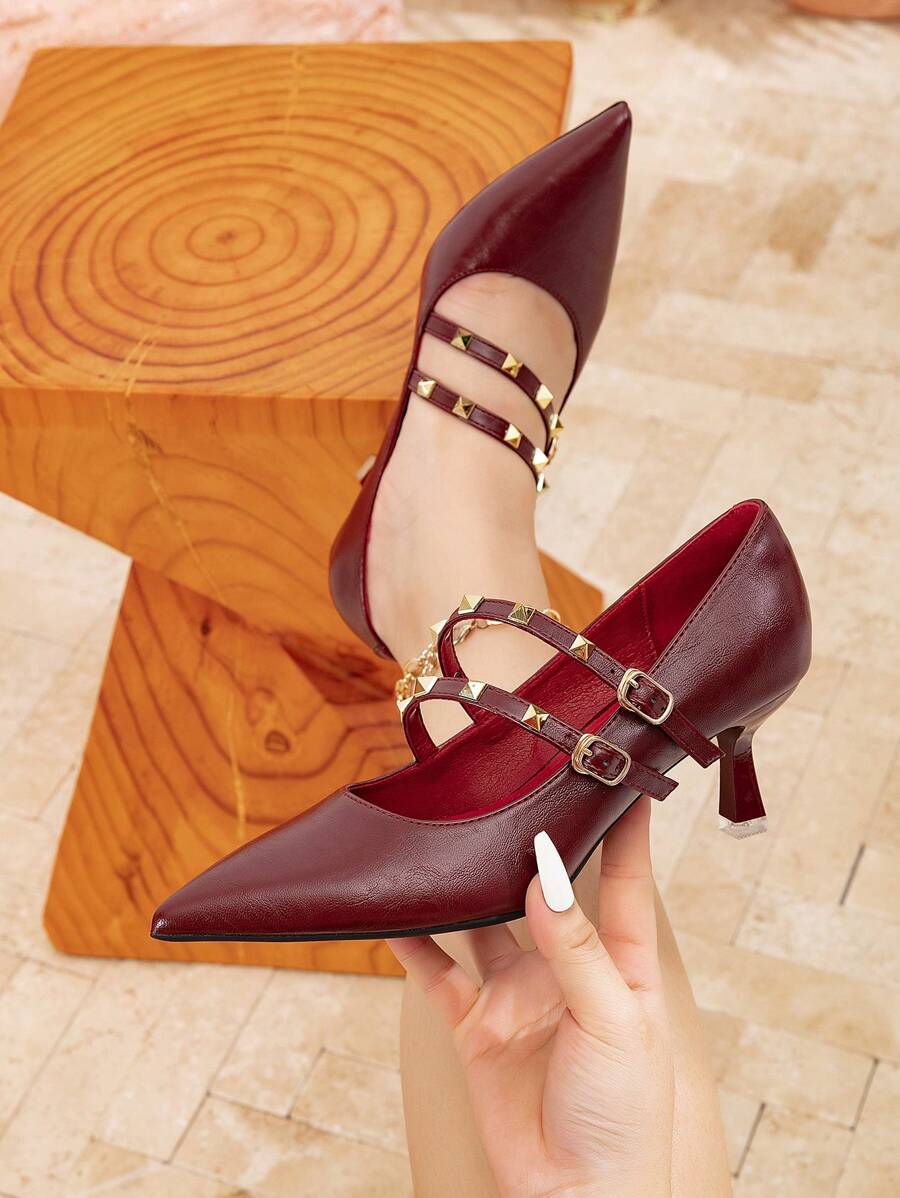 Plus Size Wide Fit Casual Fashion Mid Heel Pumps For Work And Daily Wear