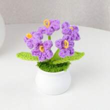 手工制作的可爱迷你盆栽、针织盆栽、针织花用于汽车仪表板装饰、桌面装饰、家居装饰。手工编织的铃兰盆栽家居装饰成品、针织人造向日葵花束礼物、节日礼物、万圣节、圣诞节（手工制作，可能有细微差异）、情人节、礼物 - 多色 - 查看 19