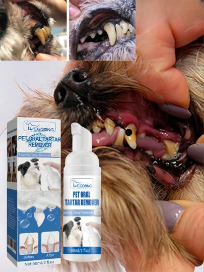 YEGBONG 1pc 60ml Pet Tartar Remover Tartar Remover Yellow Teeth Bad Breath Clean Teeth Scrub Oral Foam Cleaner
