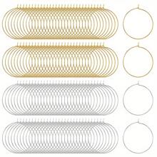 20 件各种尺寸酒杯吊饰戒指耳环圈 - 金色和银色 DIY 珠宝制作配件，用于圈形耳环