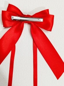 4 件装仙女长丝带蝴蝶结发夹，时尚百搭优雅头饰，适合任何场合可爱圣诞节