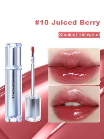 JUDYDOLL Brillo de labios acuoso de 2.4g, esencia hidratante para labios con brillo espejo, no se pega, apto para uso personal, regalo, principiantes, playa, viajes, citas, bodas, invitadas a bodas, despedidas de soltera, maquillaje femenino, maquillaje natural de diario, maquillaje dulce, maquillaje color sangre, maquillaje para citas