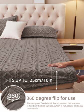 1ชิ้น ผ้าปูที่นอนกำมะหยี่, เครื่องนอน, ผ้าปูที่นอน, ผ้าคลุมที่นอน, นุ่มและอบอุ่น, เหมาะสำหรับห้องนอน, เครื่องนอนผ้าฟลีซหนาสำหรับฤดูใบไม้ร่วง/ฤดูหนาว, ผ้าปูที่นอนผ้าฟลีซสีพื้น, มีให้เลือกในขนาด Super King/King/Queen/Twin, ผ้าคลุมกันฝุ่น, เหมาะสำหรับห้องนอน, หอพัก, โรงแรม, ไม่มีปลอกหมอน, สิ่งทอที่บ้าน, ผ้าปูที่นอนแยก, ของขวัญเครื่องนอน, ซักเครื่องได้