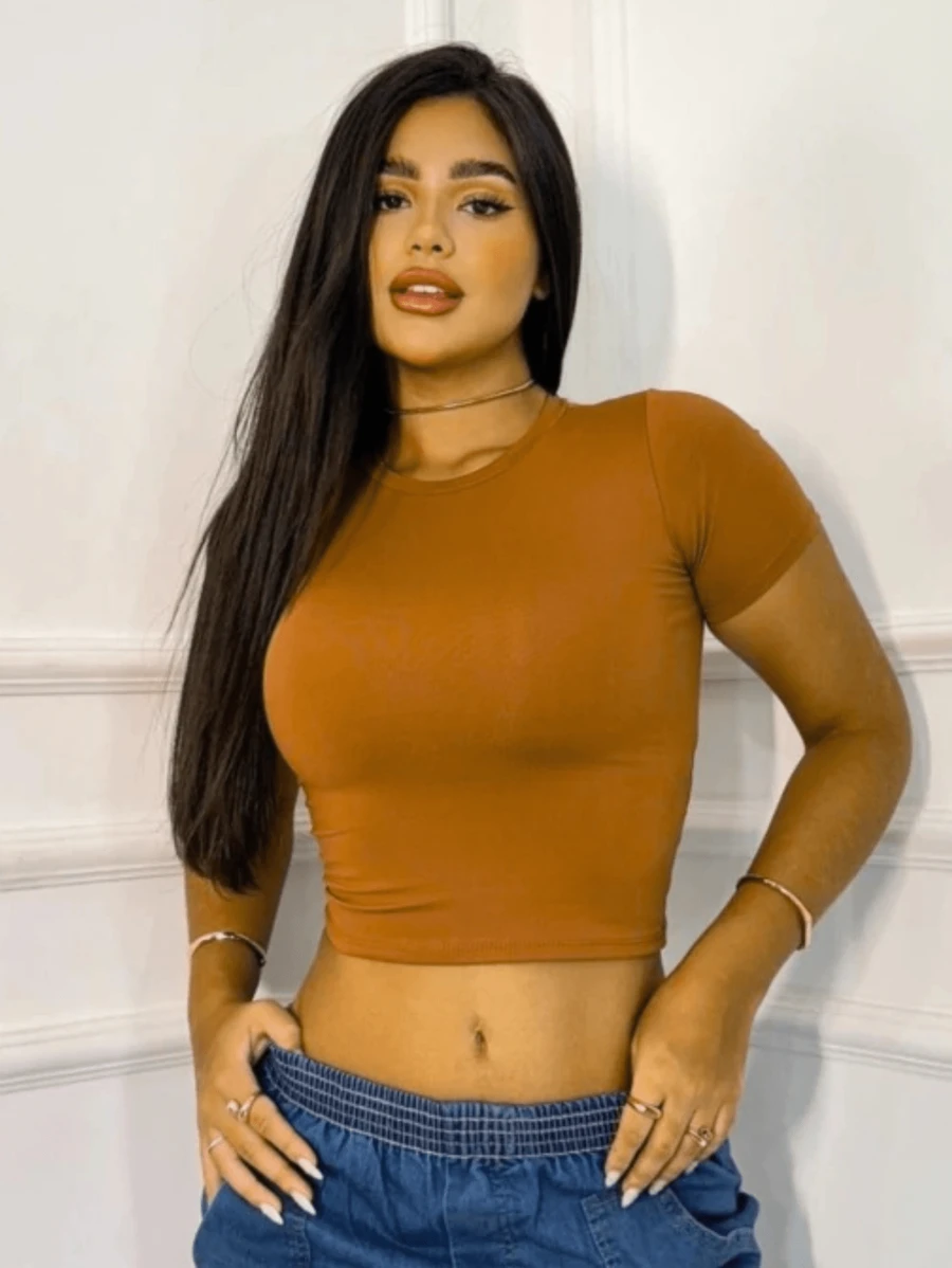 Women Tops - Rust Brown - View 1