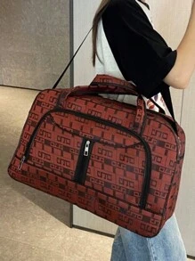 Waterproof Travel Bag Random Color Shipping Unisex Suitcase Men Women Gym Fitness Bag - Đỏ - Xem 5
