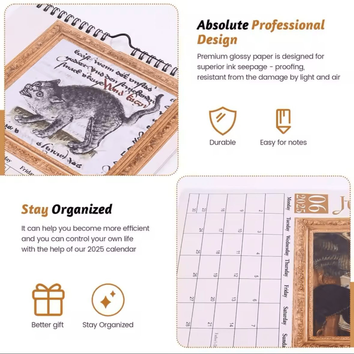 2025 Medieval Weird Cat Calendar - Hilarious And Quirky Feline Art For