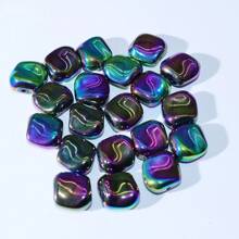 20 Pcs 12mm Asymmetrical Glass Beads Golden Green Colorful Crystal Beads For Jewelry Making DIY Bracelet Necklace Other Decorations Craft Supplies - A - View 11