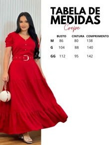 Long Loose Party Dress With V-Neck Belt - Green - View 5