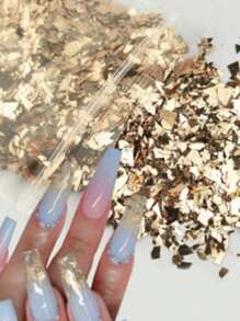 10g/Bag Holographic Nail Glitter Flakes Sparkly 3D Asymmetrical Shiny Sequins Nails Supplies Polish Manicure Nail Art Decorations DIY Nail Charms Nail Gems