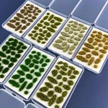 Juego de 25 penachos/caja de Céspedes con forma asimétrica - Kit de escena estática de resina, adecuado para el ferrocarril de tren, casa de muñecas, paisaje en miniatura y jardín de hadas con musgo artificial - Multicolor - Ver 11