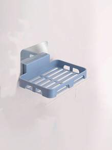 1 Pc Random Craft Wall Mounted Soap Holder, Soap Holder With Lid, No Drill Hole Drain Soap Dish, Simple Soap Storage Rack For Home Bathroom, Bathroom Accessories, Suitable For Bathroom, Vanity Use[Hook Style Random]