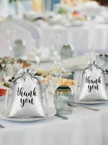 10pcs Satin Gift Bags With Drawstring, Party Favor Bags, Small Jewellery Pouch, Dust-Proof Bag,Fabric Cloth Drawstring Pouch Bags, For Bridal Shower Birthday Christmas - 10PACK - View 10
