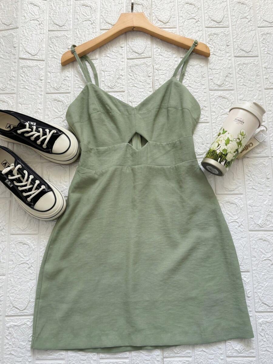 Short Dress Marrante Faminina - Verde militar - Ver 1