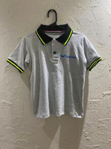 Basic POLO Shirt For Boys With Printed Children's Shirt Polyester And Viscose Mesh That Provides Softness, Comfort And The Best Fit Size 6 To 12 We Send Varied Colors And Prints According To Stock Availability - 淺灰色 - 查看 3