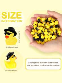 50pcs-Mini Resin Ducks With Sunglasses Hat Tiny Duck Figurines Multicolor Miniature Halloween Resin Duck Figures, Tiny Miniature Ducks Mini With Xmas Hat Figures Tiny Duck Accessories For Craft Home Prank Game Dollhouse Party For Xmas, Craft,Slime, Home Decorations,Christmas Party Gifts,Mini Ducks,Horticultural Ornaments - Multicolor - View 5