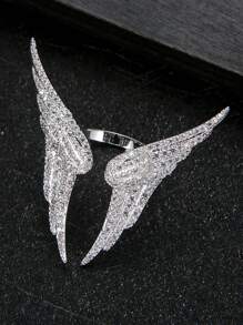 1 件时尚方晶锆石戒指，适合女性日常佩戴 - 金色-2 - 查看 6