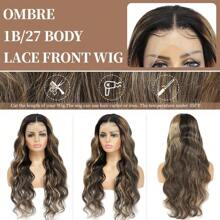 180% Density 1B/27 Balayage Highlight Lace Front Wig Human Hair Pre Plucked 13x4 HD Lace Ombre Body Wave Wig Wigs Human Hair For Women 16-34 Inch - Highlight & Piano - View 9