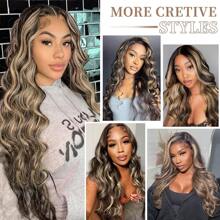 180% Density 1B/27 Balayage Highlight Lace Front Wig Human Hair Pre Plucked 13x4 HD Lace Ombre Body Wave Wig Wigs Human Hair For Women 16-34 Inch - Highlight & Piano - View 12