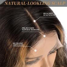 180% Density 1B/27 Balayage Highlight Lace Front Wig Human Hair Pre Plucked 13x4 HD Lace Ombre Body Wave Wig Wigs Human Hair For Women 16-34 Inch - Highlight & Piano - View 4