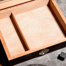 Personalisierte Zigarrenschachtel, Zigarren-Humidor-Box mit Glasplatte, Geschenk für den Bräutigam, Zigarrenschachtel aus Holz für Männer, Vatertagsgeschenk, Zigarrengeschenke für Männer