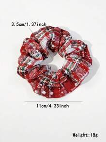 2 件雪花圣诞街头风格涤纶圣诞欢快发圈，节日发饰发带