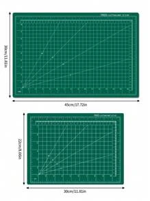 1 件 A3 和 A4 自修复缝纫垫，旋转切割垫双面 5 层工艺切菜板适用于办公室学校用品绗缝、纸工艺、粘土工艺、艺术工艺 - 軍綠色 - 查看 10