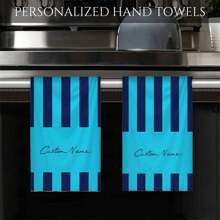 2Pcs Custom Personalized Gift Name Customized Stripes Microfiber Kitchen Towel And Dishclothes Sets Dish Turkish Towels Home Decor Accessories House Decorative Set Apartment Essential Christmas Gifts For Women Gifts For Men Unique Birthday Gift Home Bathroom Decor Fall Decor Beach Essentials Back To School Shower Towels For Beauty Salon, Hotel Sports,Home Essentials, Towel, Skin Care
