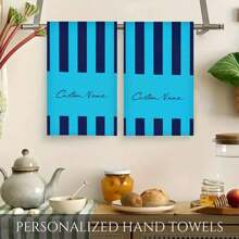 2Pcs Custom Personalized Gift Name Customized Stripes Microfiber Kitchen Towel And Dishclothes Sets Dish Turkish Towels Home Decor Accessories House Decorative Set Apartment Essential Christmas Gifts For Women Gifts For Men Unique Birthday Gift Home Bathroom Decor Fall Decor Beach Essentials Back To School Shower Towels For Beauty Salon, Hotel Sports,Home Essentials, Towel, Skin Care