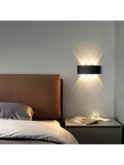 Pcs, Indoor Wand Light, Moderne Warm Verlichting Bedroom Bedside Lamp, Corridor Up Down ative Lights, Stairs, Living Room, Garage, Background view 6