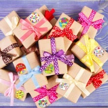 500 pièces/Rouleau Stickers de bénédiction d'anniversaire de forme ronde avec motifs de dessins animés, autocollants de décoration artisanale, récompenses d'enseignant et décorations de fête, fournitures scolaires, rentrée des classes - Multicolore - Voir 6