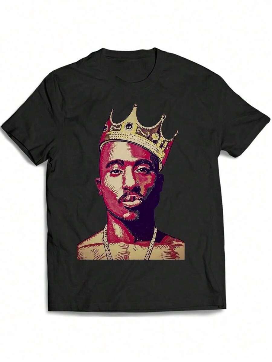 Premium Rapper T-Shirt Stylish Plus Size Shirt Fastest Shipping From Brazil - màu đen - Xem 1