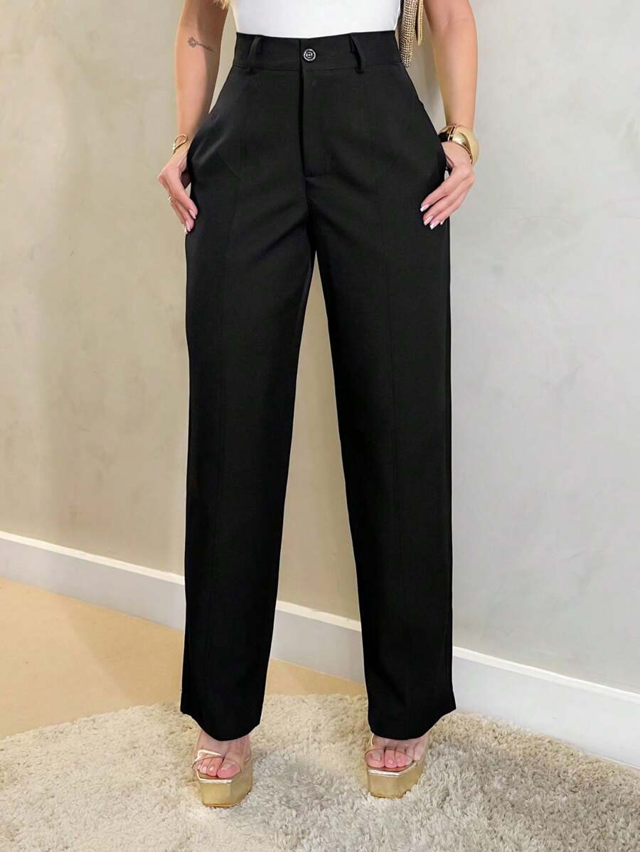 MISS RABBIT FEMININE Dress Pants - Black - View 1