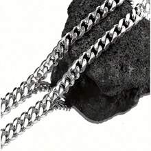 Collana in acciaio inossidabile, catena unisex stile hip hop, collane da collo, regalo di Natale, Capodanno, San Valentino e altre festività