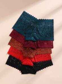 8 Pcs Sexy Lace Women Panties Seamless Comfortable And Breathable Women's Sports Underwear Hollow-Out Briefs Boxer Shorts