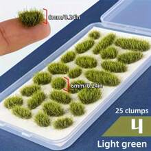 Juego de 25 penachos/caja de Céspedes con forma asimétrica - Kit de escena estática de resina, adecuado para el ferrocarril de tren, casa de muñecas, paisaje en miniatura y jardín de hadas con musgo artificial - Multicolor - Ver 18
