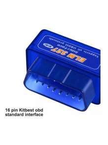 Escaner Automotriz Mini Elm327 Obd2 V2.1 Bluetooth 2 Piezas,Elm327 Launchh OBD2 Herramienta de escaneo Bluetooth profesional y lector de códigos para Android y PC, interfaz OBDII OBD2 Escáner de diagnóstico automático para automóvil - Azul - Ver 2