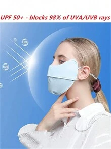 2 chiếc/1 chiếc Mặt nạ giữ ấm mùa thu đông thoáng khí cho nữ cực kỳ hấp dẫn cấp độ ngoài trời đi xe chống gió lạnh bảo vệ mặt bảo vệ mắt mặt nạ góc dày - màu đặc - Xem 4